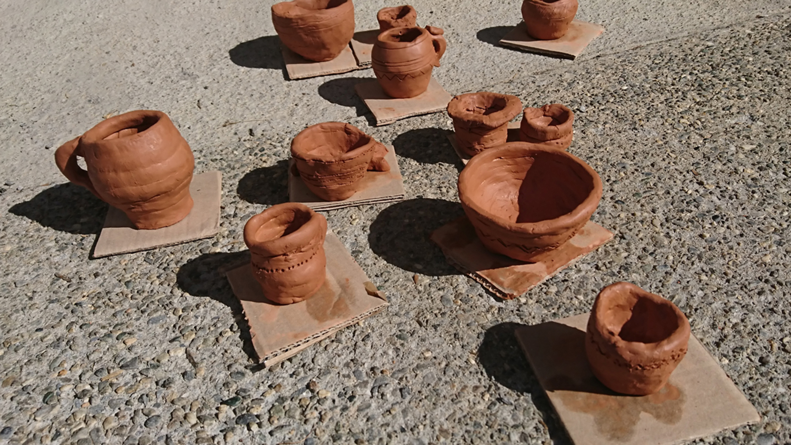 Pottery made in the workshop