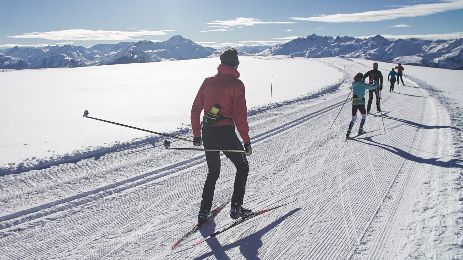 Fondeur sur la piste du Carolet