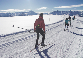 Fondeur sur la piste du Carolet