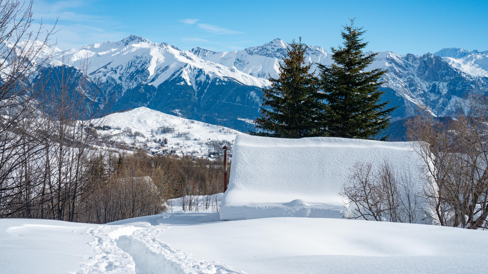 Walk to the alpine chalet