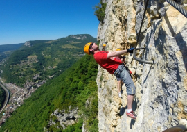 via ferrata Guinguette Bugey Équilibre Vertical