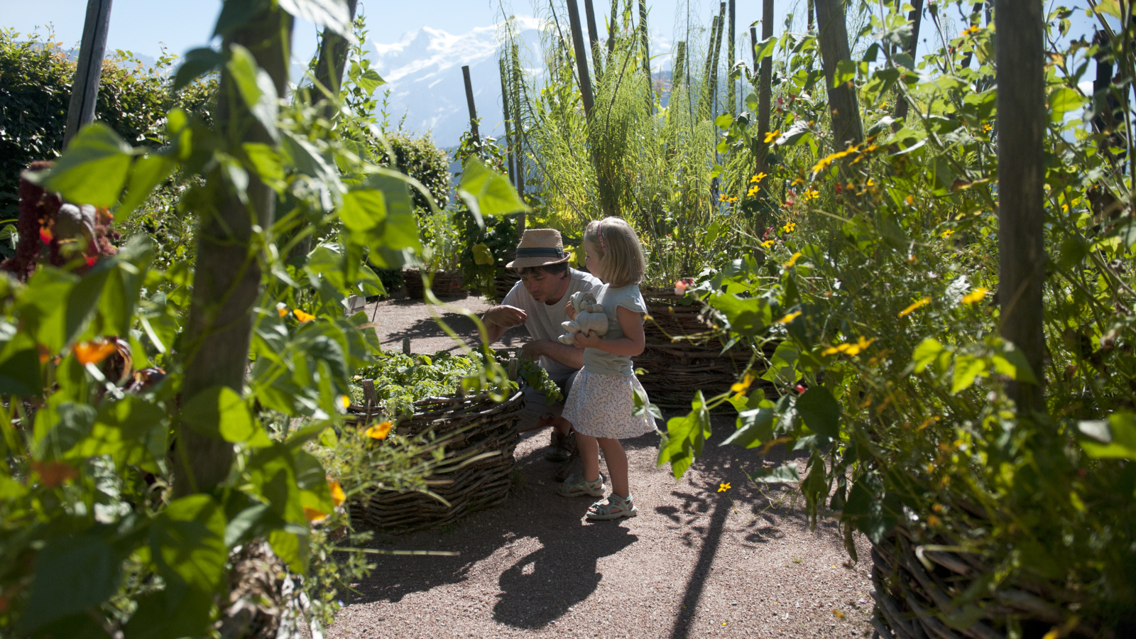 Le Nouveau Monde au Jardin des Cimes, face au Mont-Blanc, près de Chamonix à Passy - Haute Savoie