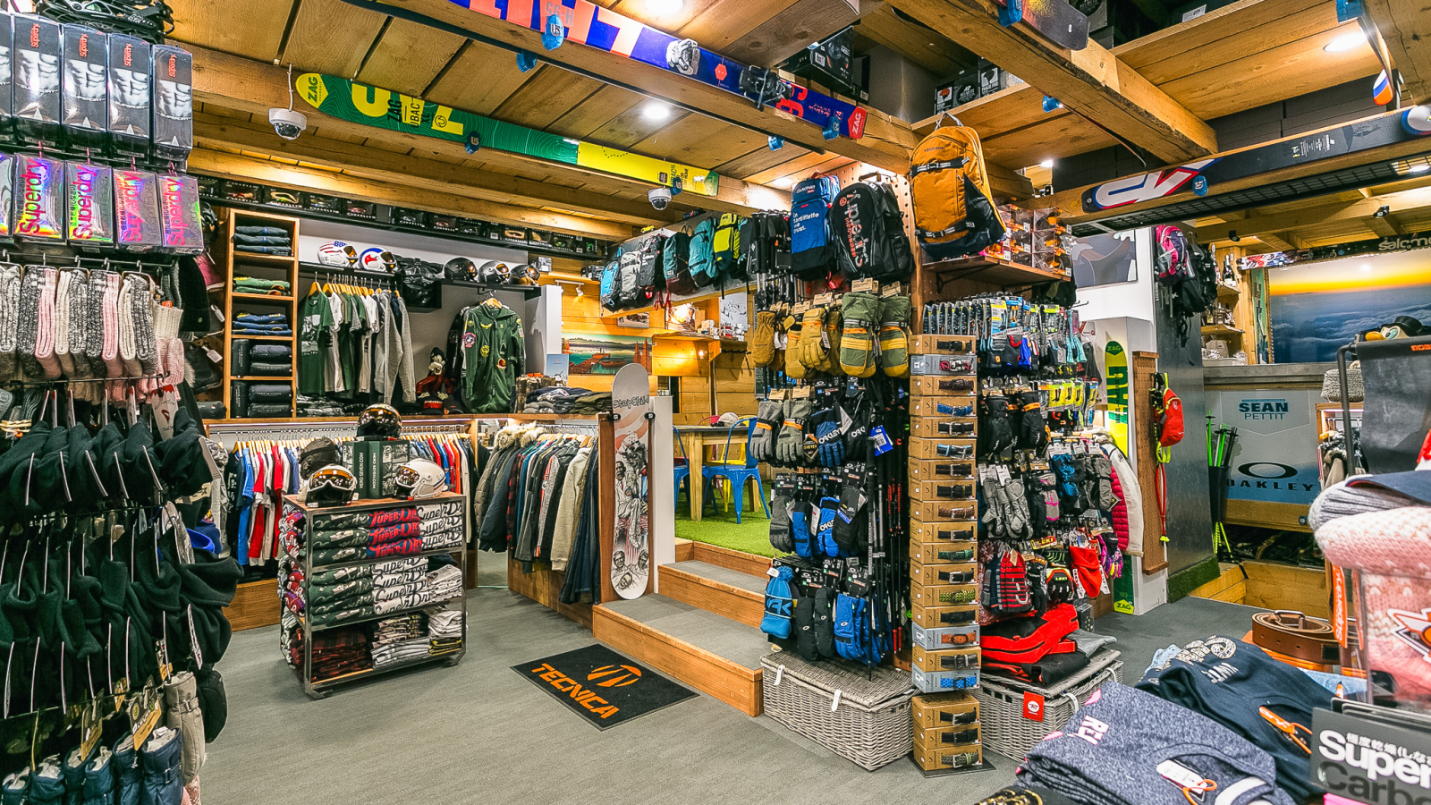 Another view of the interior of the sports shop