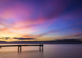 Coucher de soleil sur le lac