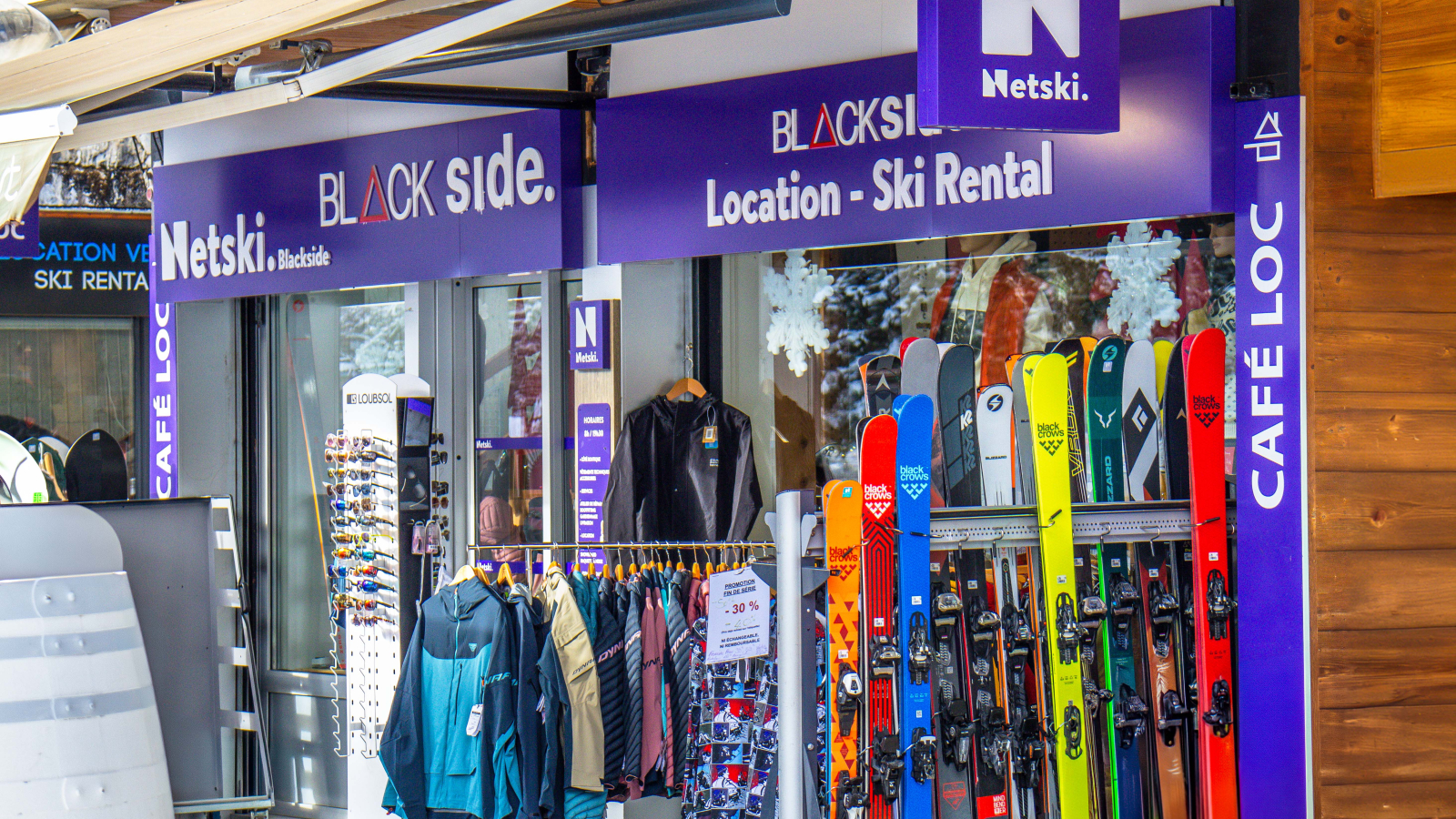 Winter shop front