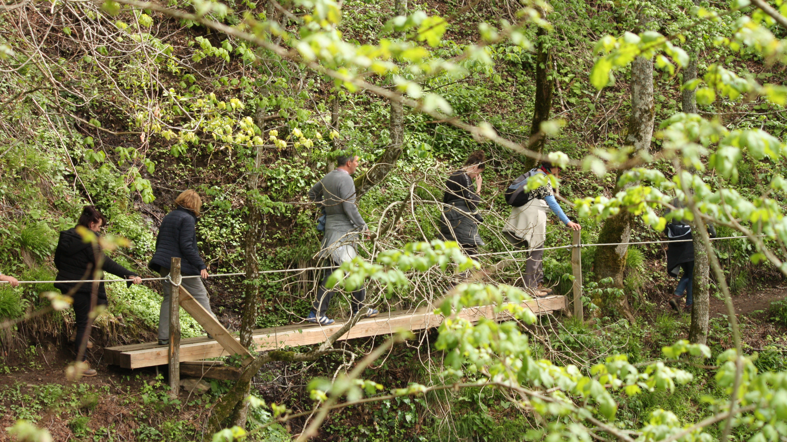 Passage par des passerelles