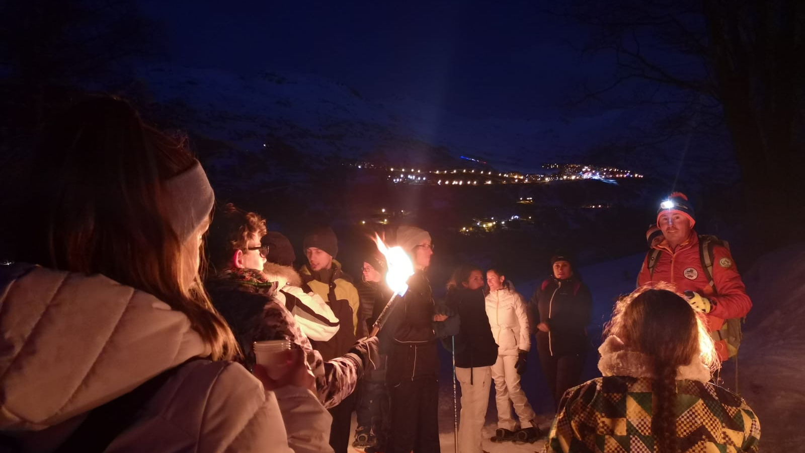 Randonnée Bousandoc raquette dîner aux flambeaux