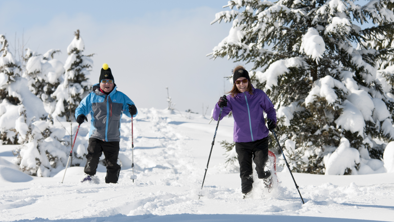 Megève-raquettes en sortie