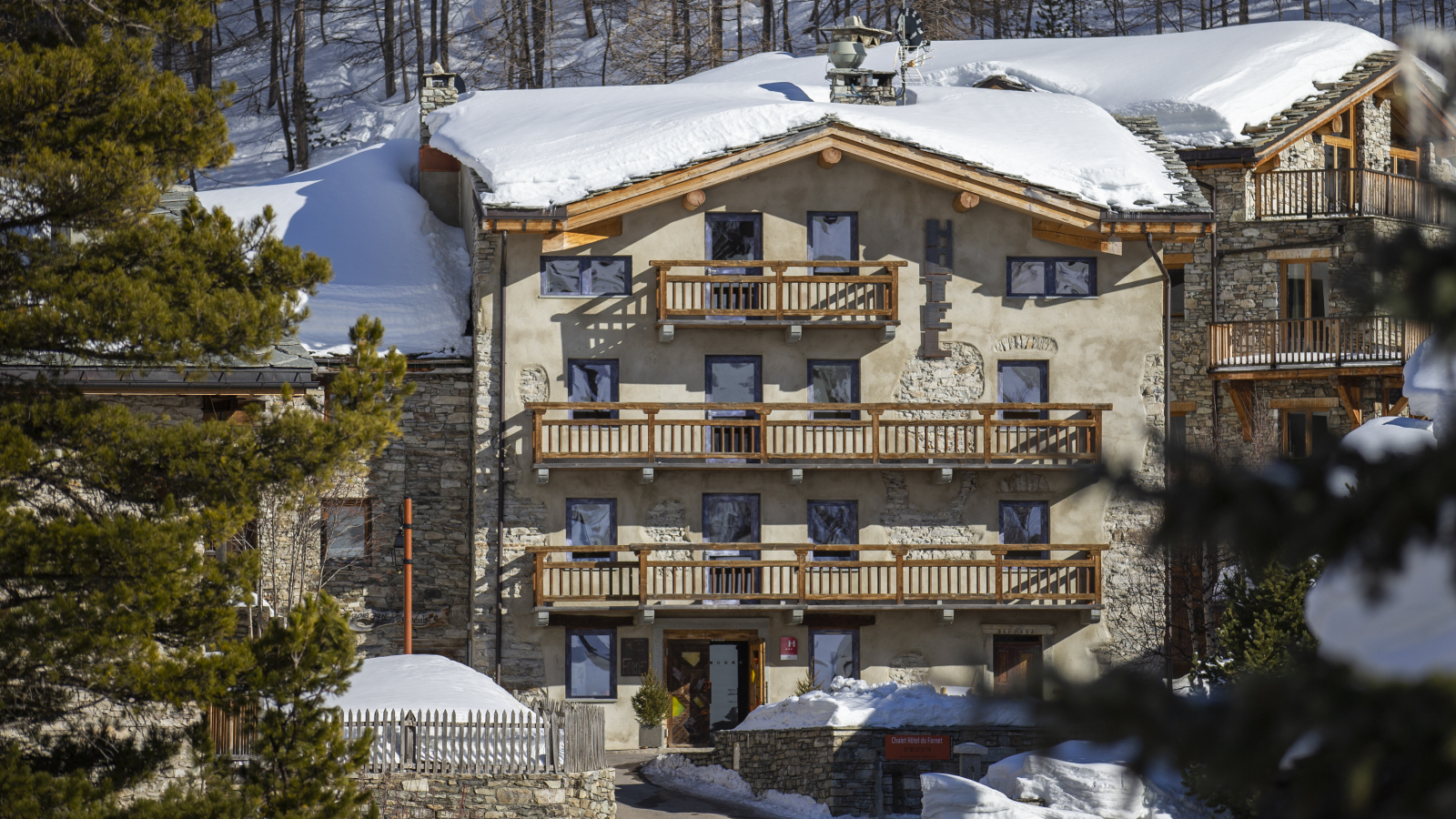 Façade extérieure - Chalet hôtel du Fornet Val d'Isère