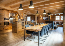 Dining room and kitchen