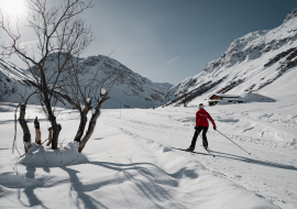 Cession ski de fond entre amies dans la Vallée du Manchet à Val d'Isère