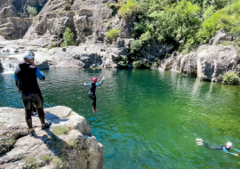 Canyoning famille Chassezac Ardèche