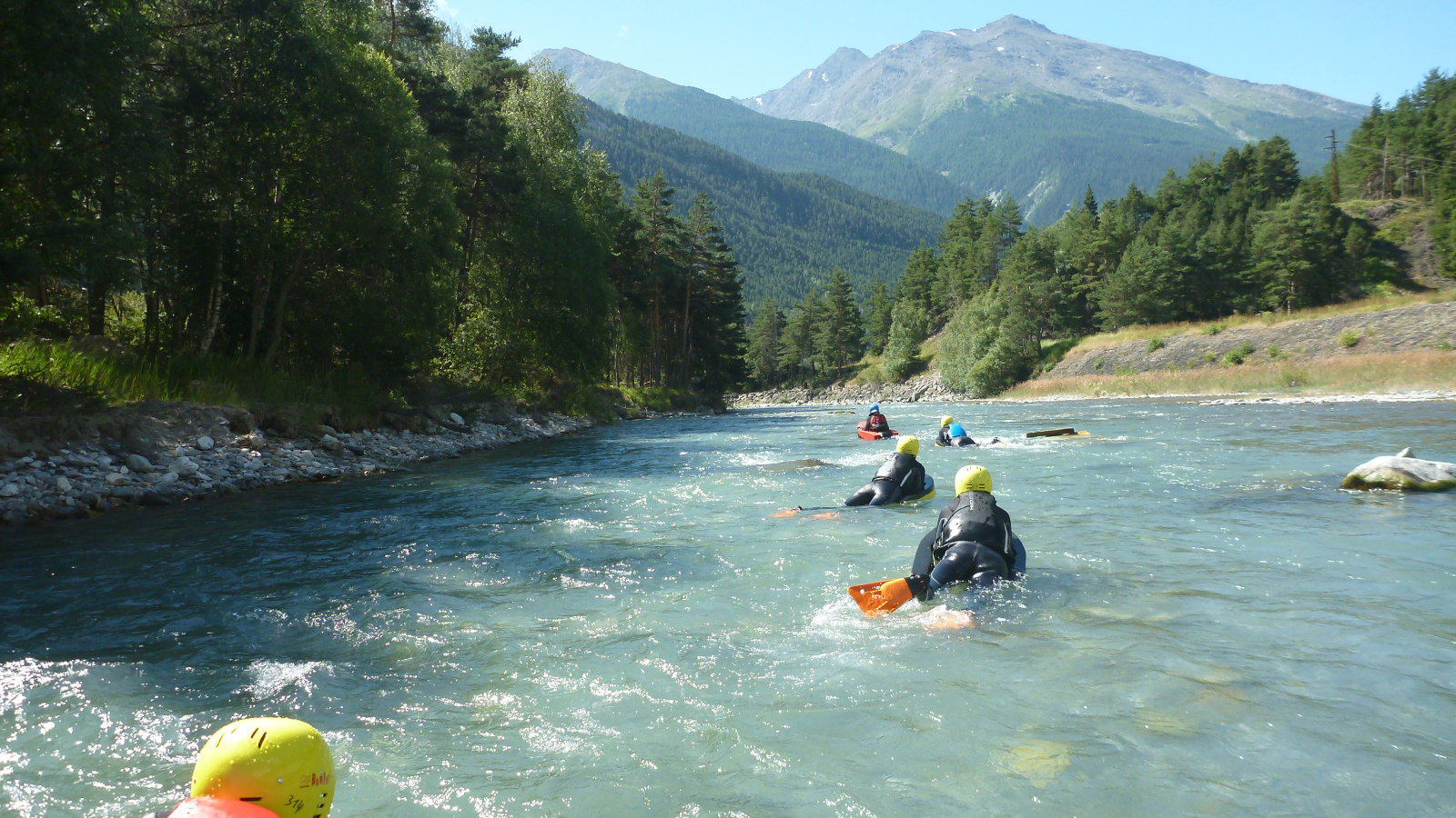 Pratiquants d'hydrospeed