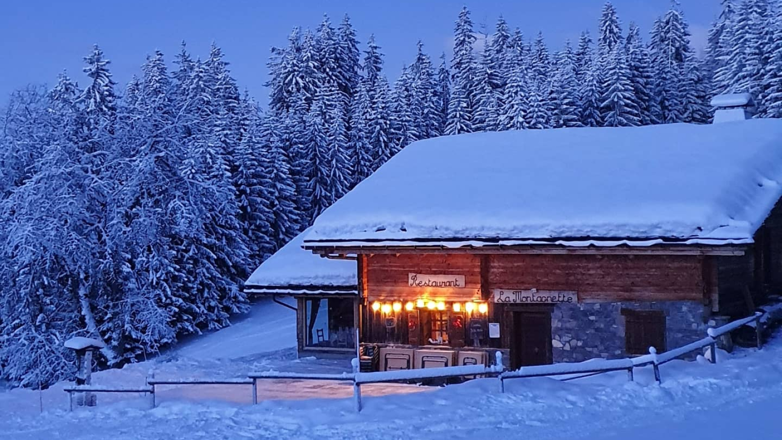 Vue de la Montagnette en hiver