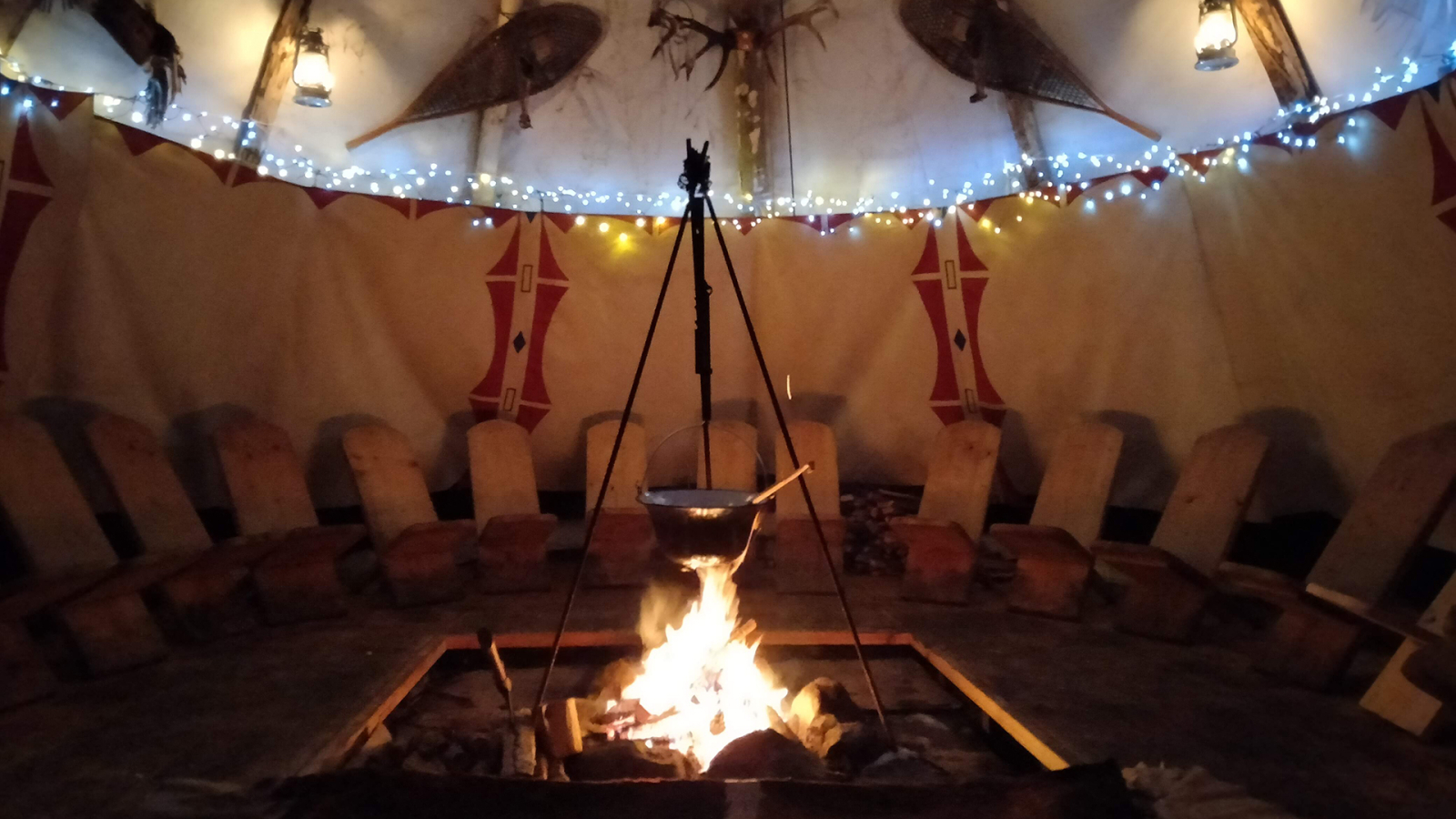 Inside view of the tepee