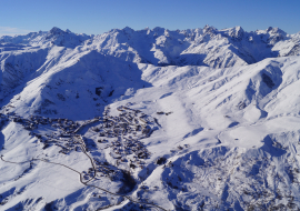 Le domaine skiable vu d'avion