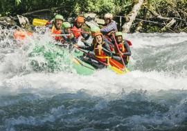 Rafting for children and adults on the Isère