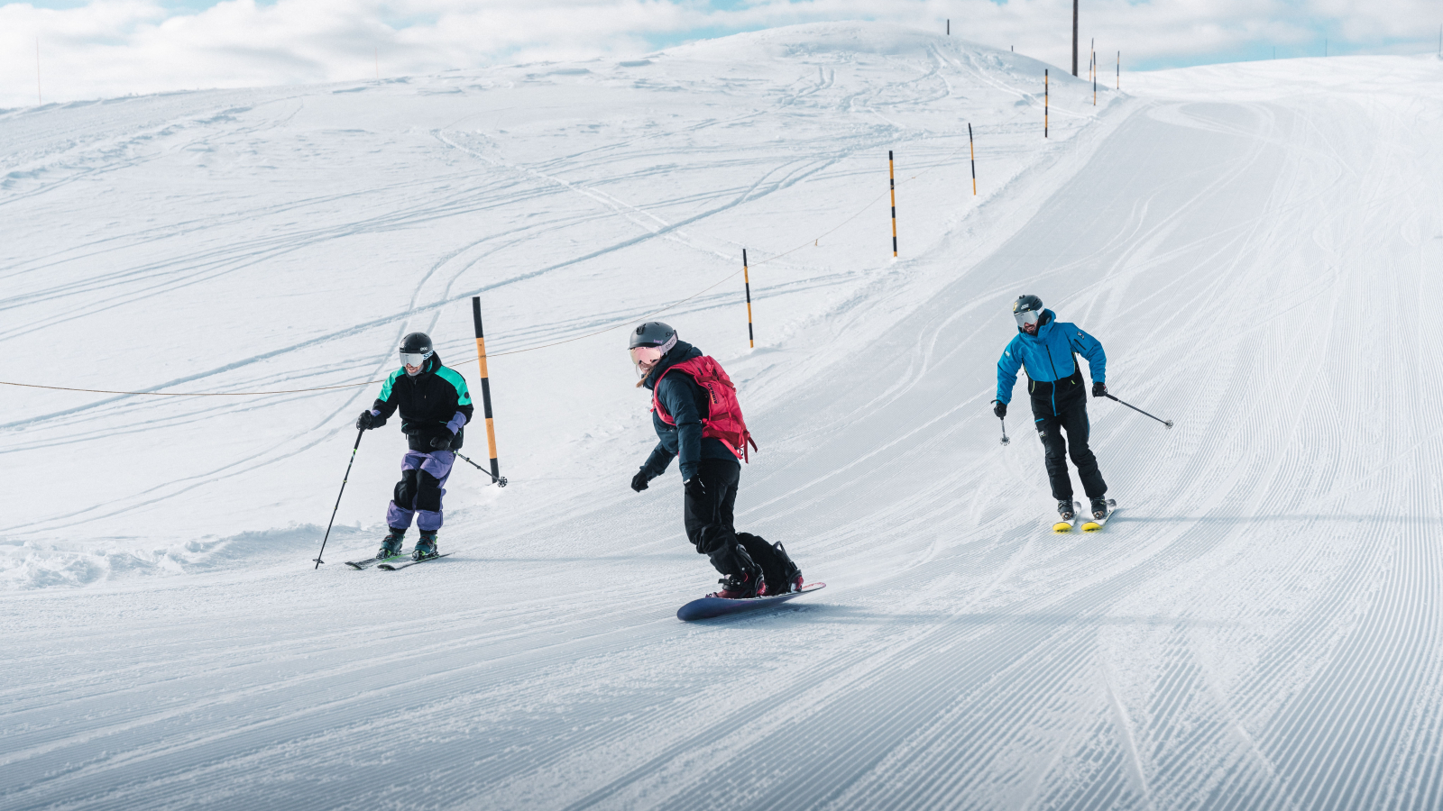 Première trace sur les pistes