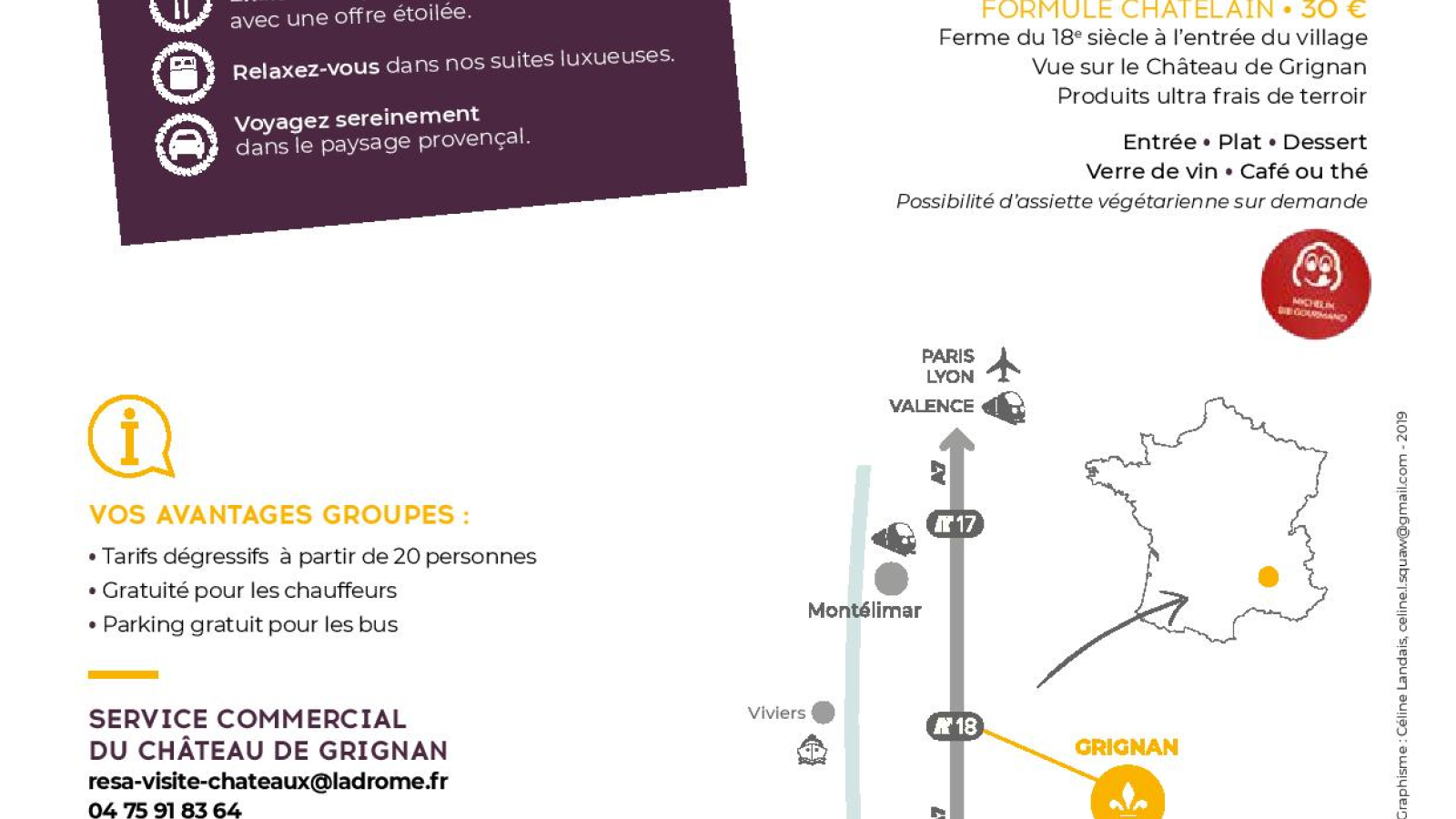 Verso - Journée Exploration : Château de Grignan et Ferme aux Crocodiles