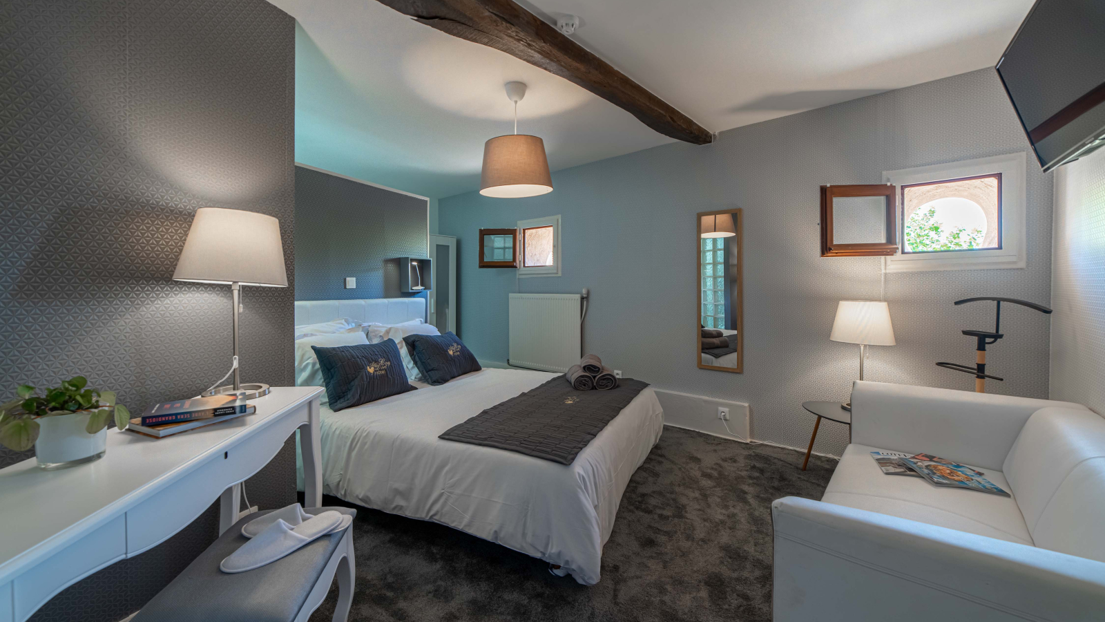 Chambre à l'Hôtel Spa le Coq Dort à Châtillon sur Chalaronne