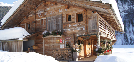 Hôtel Les fermes de Pierre et Anna en hiver