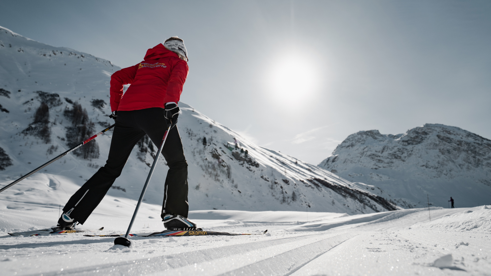 Cession ski de fond entre amies dans la Vallée du Manchet à Val d'Isère