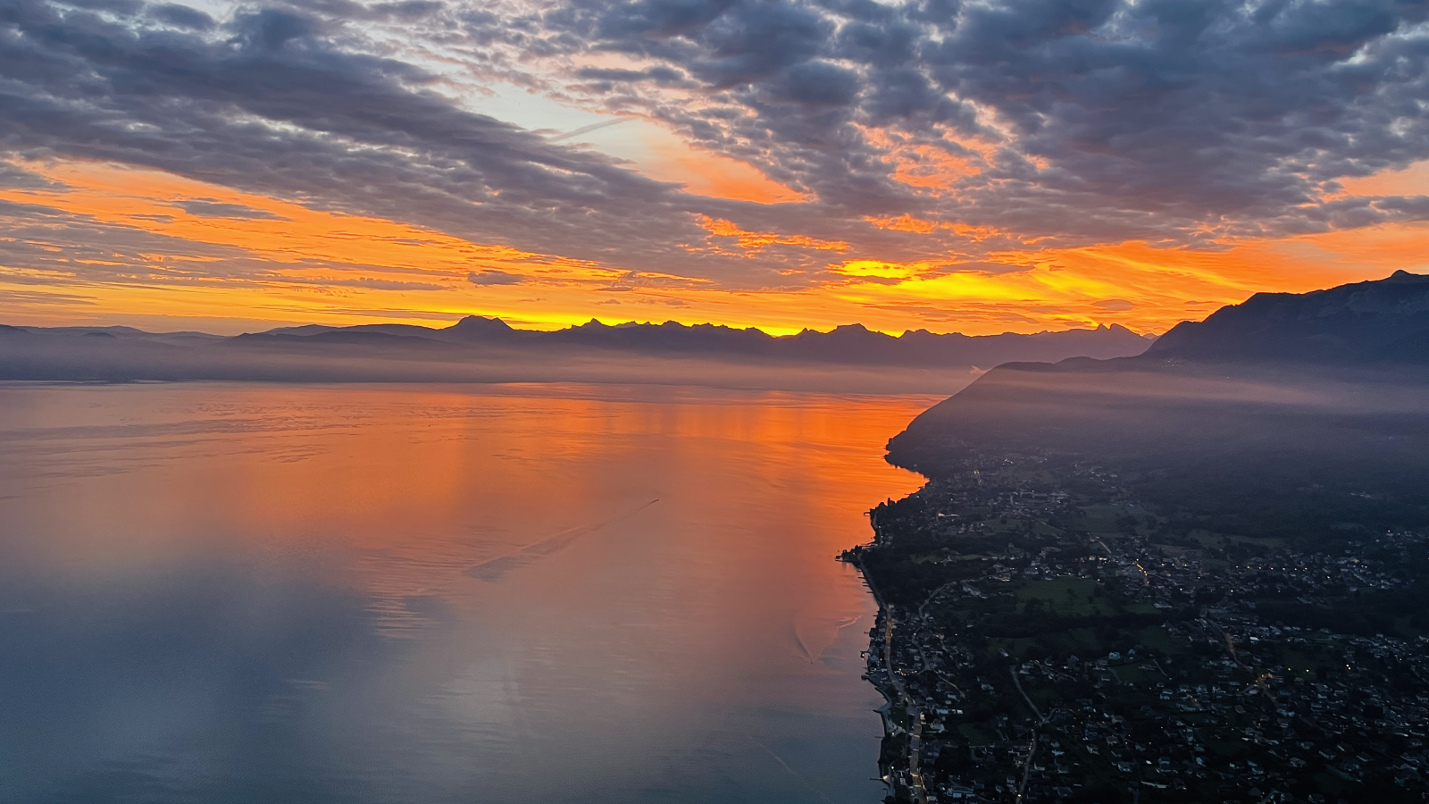 Au départ d'Evian