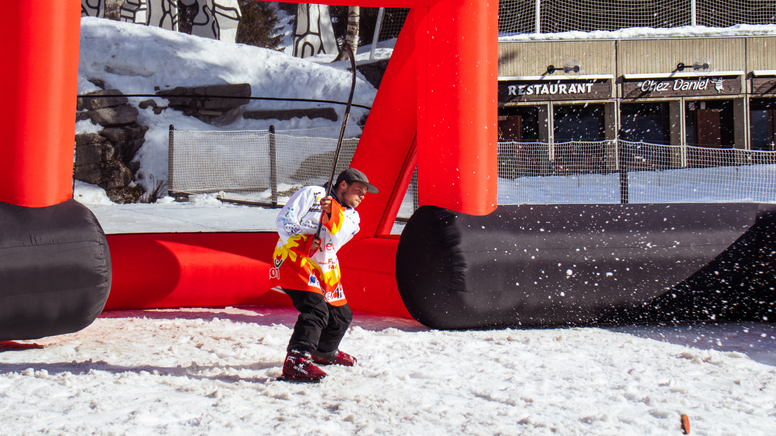 Partie de hockey sur neige