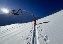 Guided ski touring outing