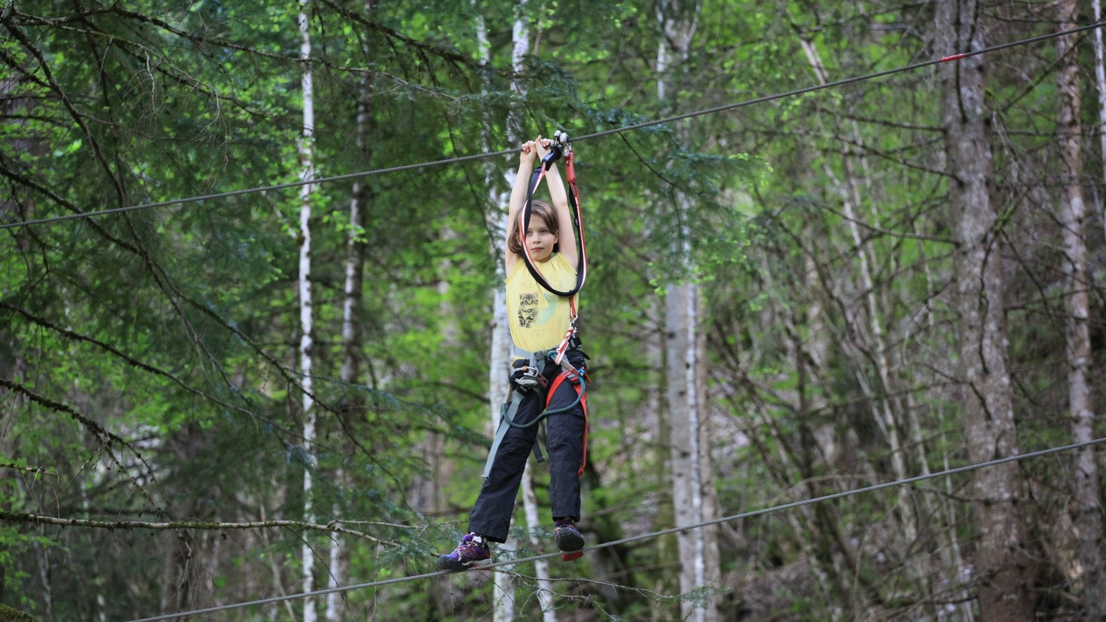 Parcours enfants - Accrobranche dans les arbres à Abondance