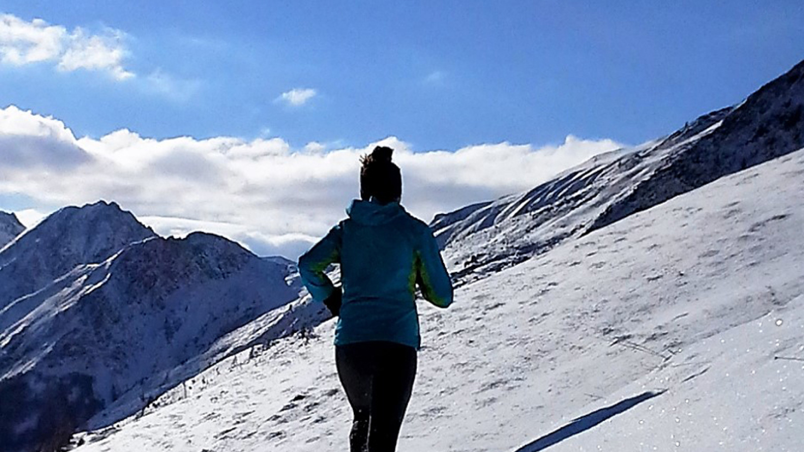 trail en hiver à Valloire