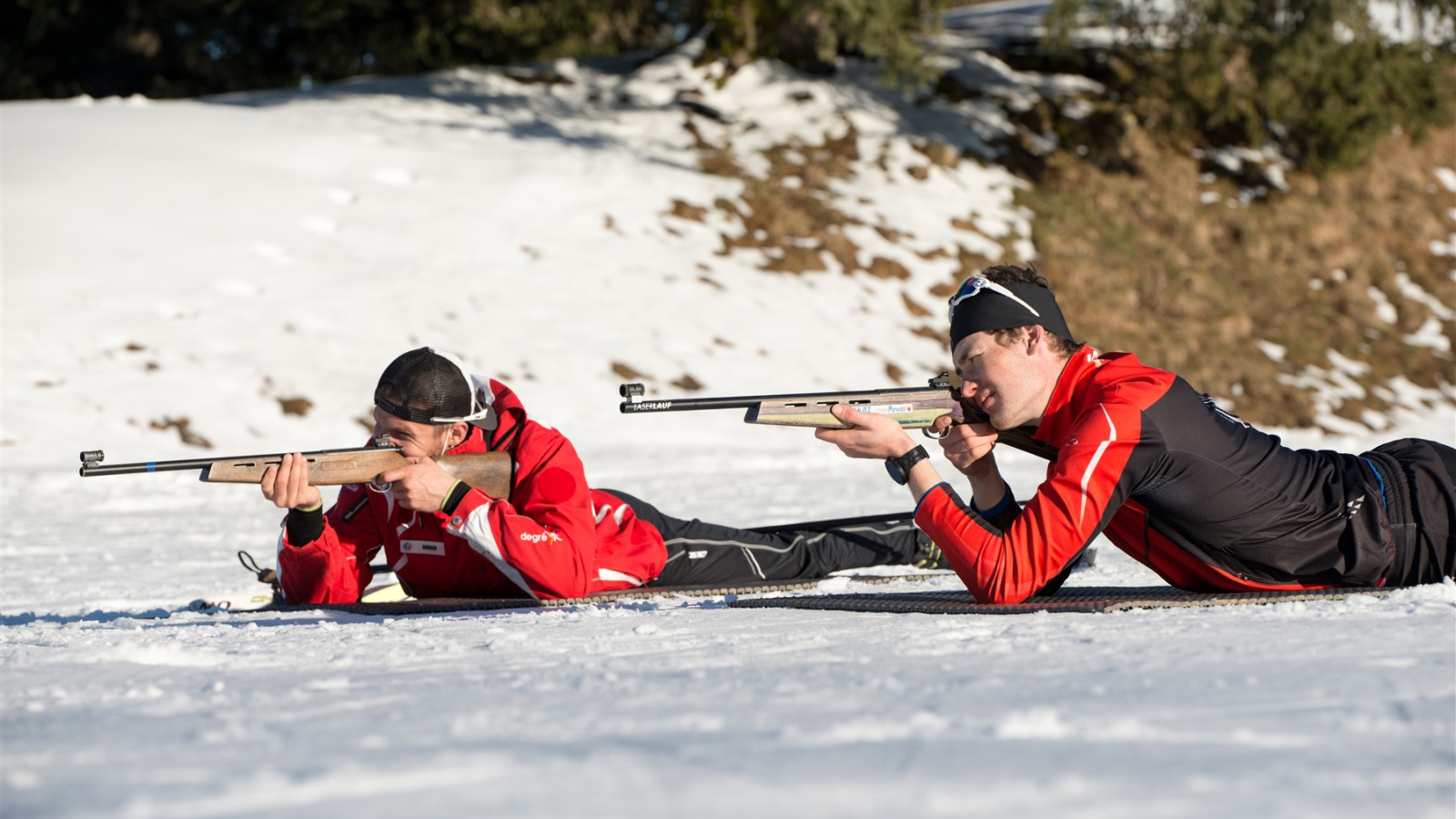 Two prone shooters