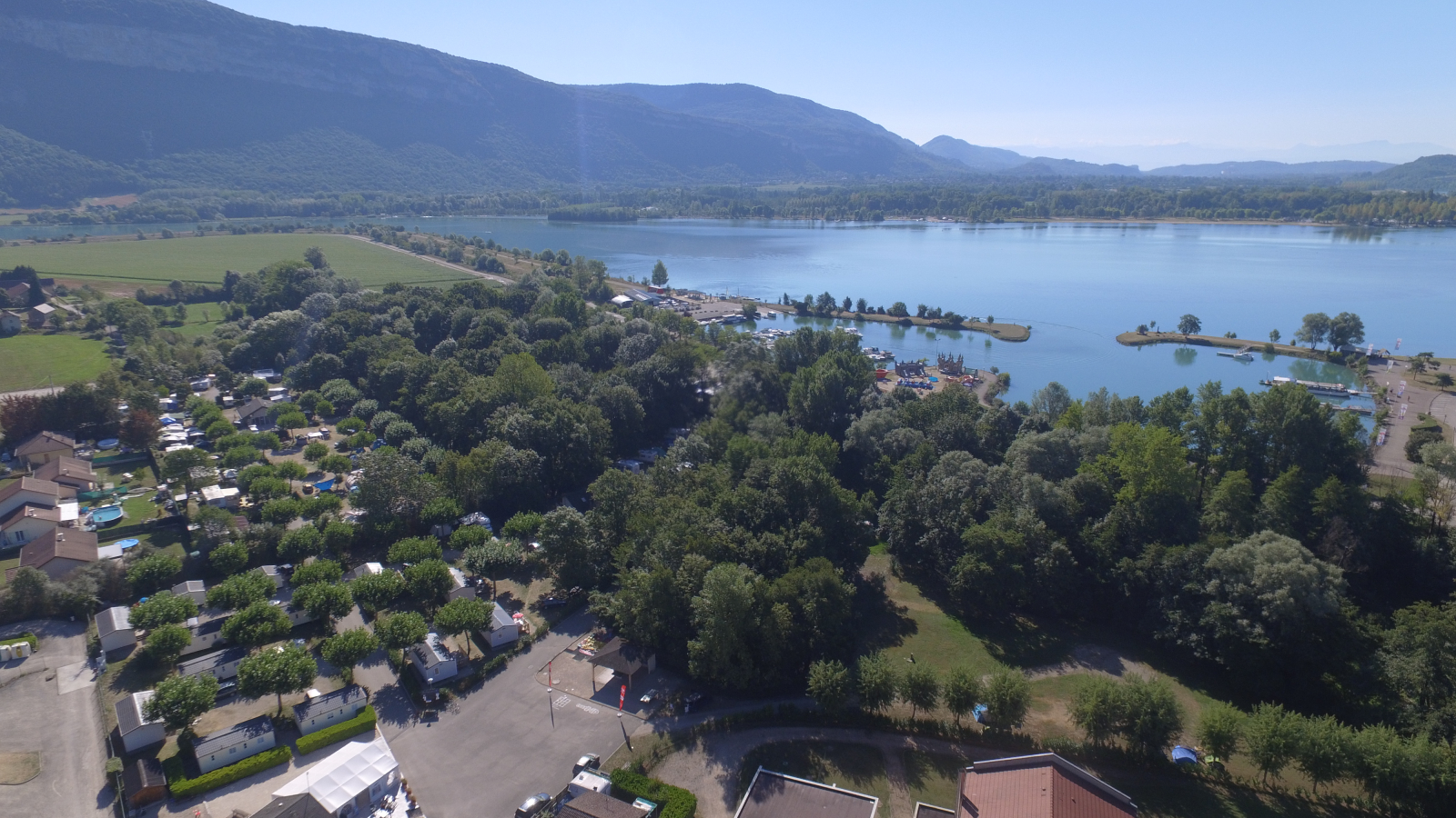 Vue aérienne du camping