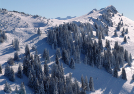 vue aérienne du massif alpin